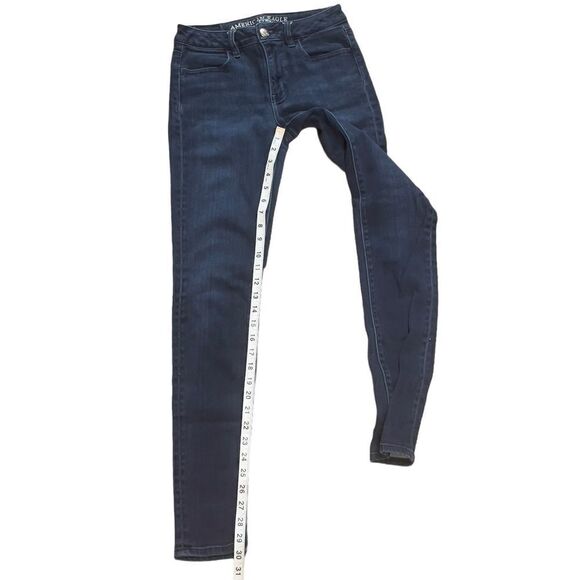 American Eagle Outfitters Dark Wash Skinny Jeans Size 2 Long - Picture 11 of 16